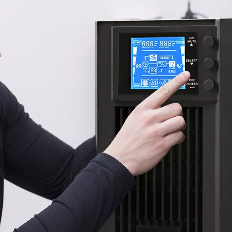 Qoltec 53042 USV (unterbrechungsfreie Stromversorgung) Doppelwandlung (Online) 1 kVA 800 W 2 AC-Ausgänge