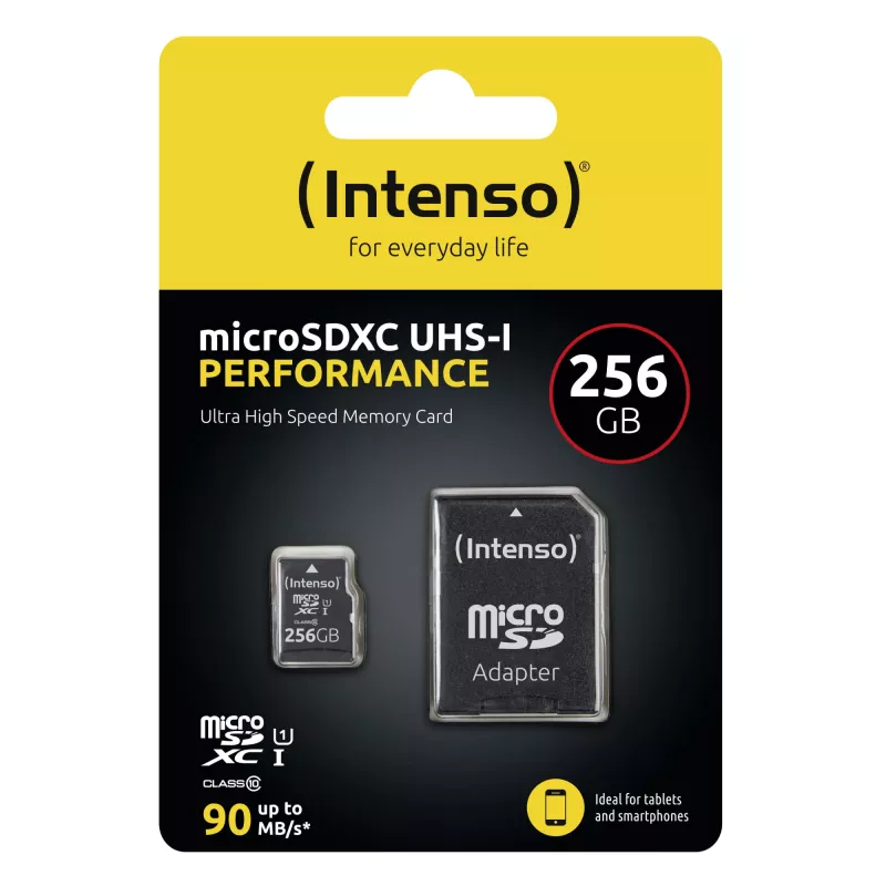 Flash-Speicher Intenso 256 GB UHS-I microSD Performance Class 10