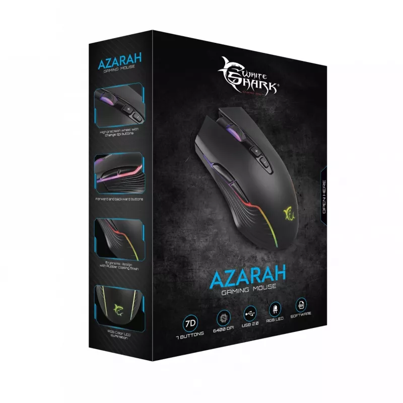 White Shark GM-5003 Gaming-Maus Azarah Schwarz