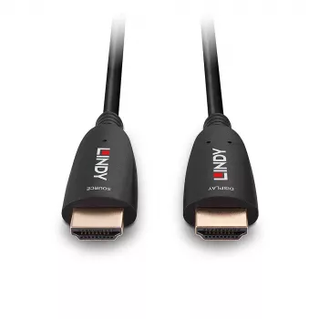Lindy 10m Glasfaser-Hybrid-HDMI-8K60-Kabel, 10 m, HDMI Typ A (Standard), HDMI Typ A (Standard), 48 Gbit/s, Schwarz