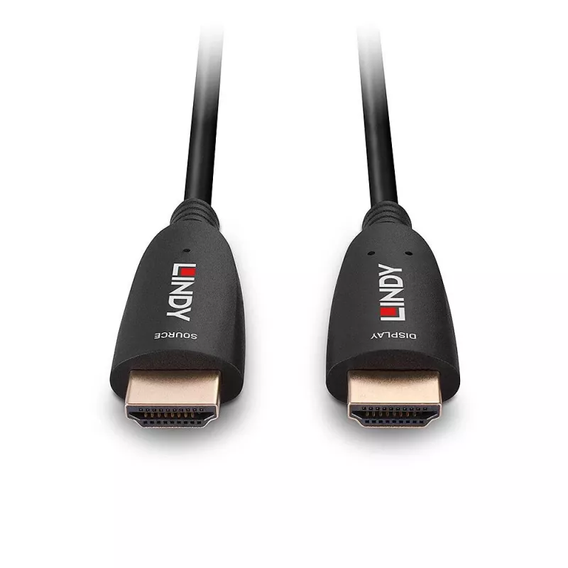 Lindy 10m Glasfaser-Hybrid-HDMI-8K60-Kabel, 10 m, HDMI Typ A (Standard), HDMI Typ A (Standard), 48 Gbit/s, Schwarz