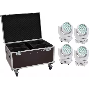 Moving-Head-Washlight EUROLITE TMH-X4 4× LED mit Rollkoffer