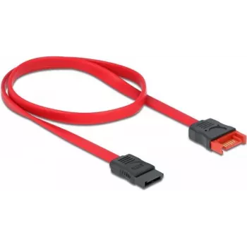 SATA-Kabel DeLOCK 83954 0,6 m SATA 7-Pin Schwarz Rot