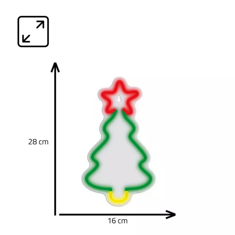 Künstlicher Weihnachtsbaum MANTA SNL106MT mit Neonlichtern