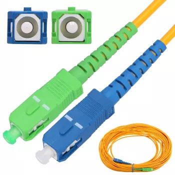 Netzwerkkabel Extralink Patchcord SC/APC-SC/UPC Single mode G652D 1m