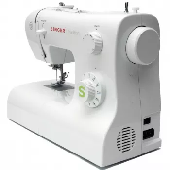 Nähmaschine SINGER Tradition 2273 — halbautomatisch, 23 Stiche, 4-Schritt-Knopfloch, Freiarm, weiß