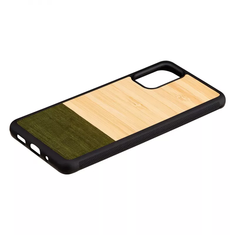 Handyhülle Man and Wood für Samsung Galaxy S20+ – Bambus, forest Schwarz