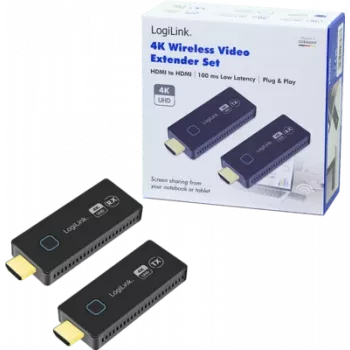 Drahtloses HDMI-Übertragungsset LOGILINK HDW0102 — 30 m Reichweite, drahtloser HDMI-Sender und -Empfänger