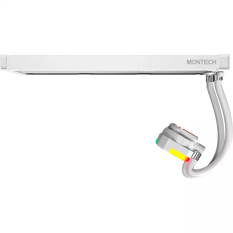 360mm Radiator Montech HyperFlow ARGB 360 White — 360mm Flüssigkeitskühlungsradiator für PC