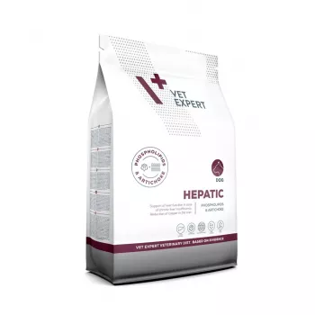 Trockenfutter für Hunde VETEXPERT Veterinary Diet Hepatic 2 kg — therapeutische Leberunterstützung, 17,5 % Protein, 11,5 % Fett