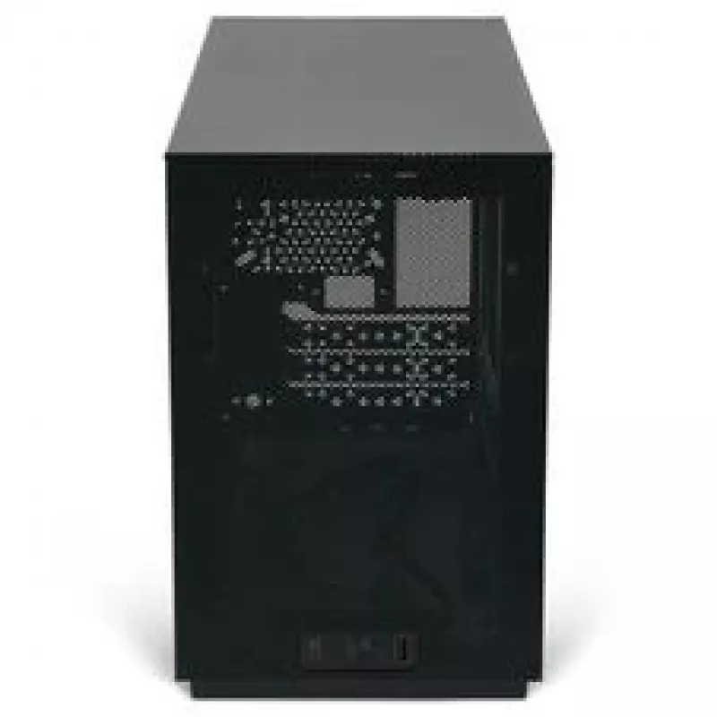 Mini ITX/ATX PC-Gehäuse ssupd Meshroom D (CS-MRD-BK-1) — kompaktes schwarzes Gehäuse mit Mesh-Panels