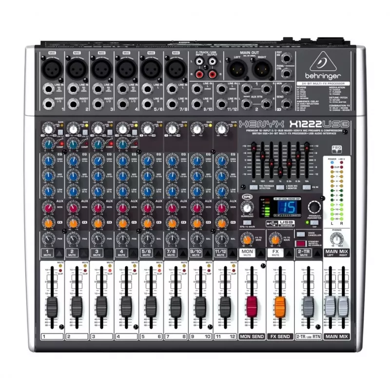 Behringer X1222USB Audiomixer 4 Kanäle