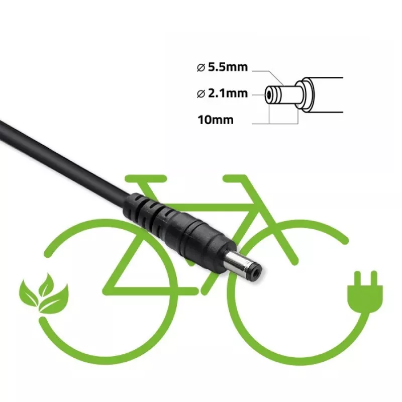 E-Bike-Ladegerät QOLTEC 50332 — 36V/42V Ausgang, 2A, 5,5×2,1 mm Stecker