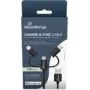 USB-Kabel MediaRange MRCS246 — 1 m, USB A auf USB-C / Micro USB-A / Lightning, USB 2.0, schwarz