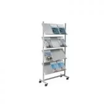 Helit H6813499 - Metall - Grau - 4 Regale - 750 mm - 390 mm - 1580 mm