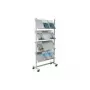 Helit H6813499 - Metall - Grau - 4 Regale - 750 mm - 390 mm - 1580 mm