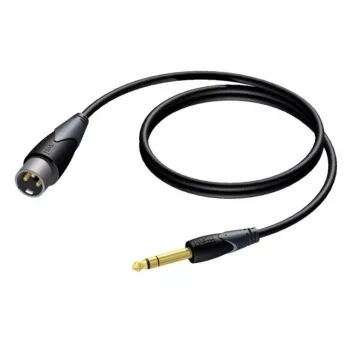 Procab XLR-Stecker auf 6,3 mm (1/4 Zoll) Klinkenstecker-Stereokabel 1,5 m