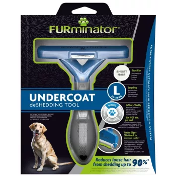 Entfilzungswerkzeug FURminator L für kurzhaarige Hunde von FURminator — Maxi (26–44 kg), Schwarz, 420 g