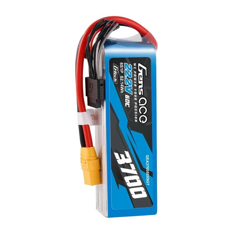 Batterie Gens ace GEA376S60X9GT 22,2 V LiPo eingebaut für RC-Modelle, 0,536 kg, schwarz/blau/grau/weiß