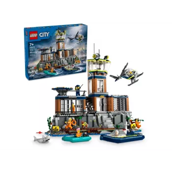 LEGO City Baukasten Polizeistation Gefängnisinsel 60419 — 980 Teile, 7 Minifiguren, 370×400×160 mm