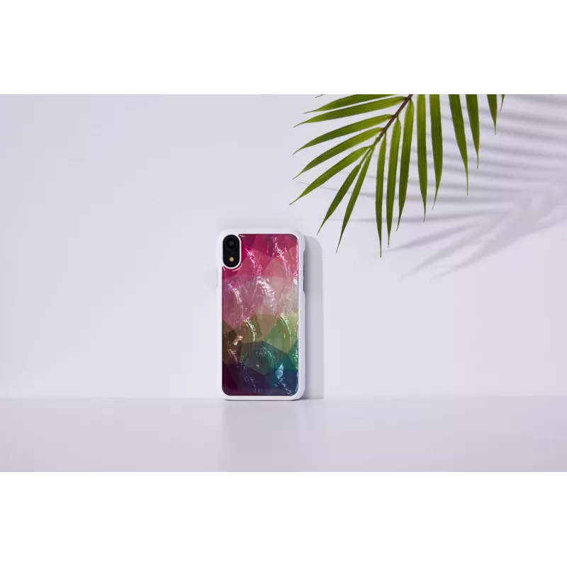 Handyhülle iKins für iPhone XR – Wasserblumen-Design, weiß