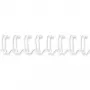 Fellowes - Bindedraht - 8 mm - 34 Ringe - A4 (210 x 297 mm) - 50 Blatt - Weiß - 100 Stk. - für Fellowes WB 500 (53258)