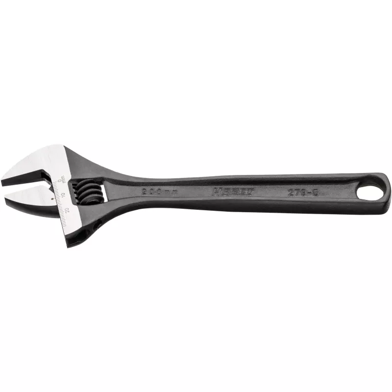 Rollgabelschlüssel Hazet 279-8 — verstellbarer Schraubenschlüssel, max. Maulweite 23 mm, Länge 205 mm, schwarz