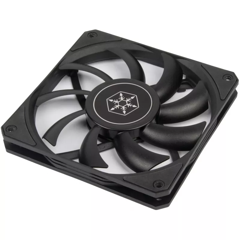 Gehäuselüfter SILVERSTONE SST-AS120B 120mm schwarz transparent, 3-Pin