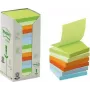 3M Post-it Notizpapier Quadratisch Blau, Grün, Pink, Lila 100 Blatt Selbstklebend