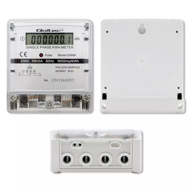 Einphasiger elektronischer Energieverbrauchszähler 230V LDC