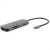7-in-1 USB-C Dongle Acer — USB 3.2 Gen 1 Typ-C, 3x USB-A, HDMI, SD/MicroSD, 100W PD, Silber