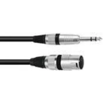 Audio-Kabel XLR (3-polig) auf 6,35 mm Omnitronic 3022075E 0,2 m Schwarz