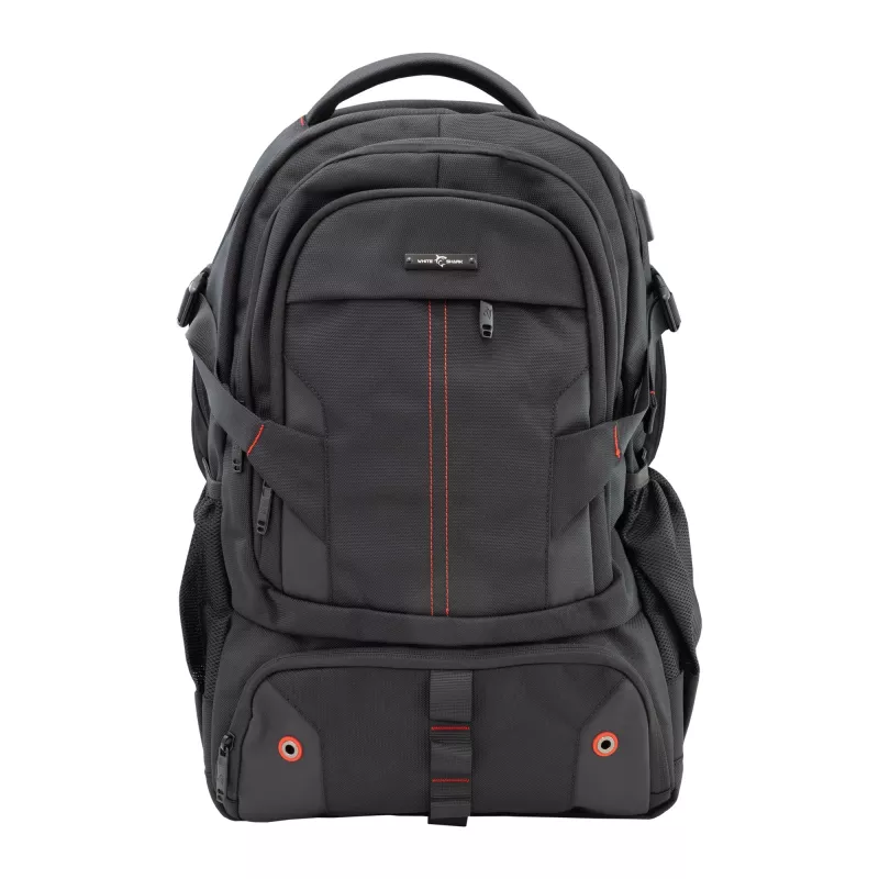 Rucksack White Shark VOYAGER GBP-012 — schwarz, strapazierfähiges wasserabweisendes Design