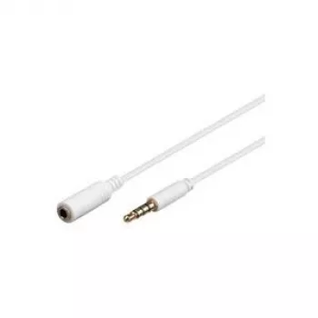 AUX-Verlängerungskabel Goobay 4-polig 3,5 mm schlank CU