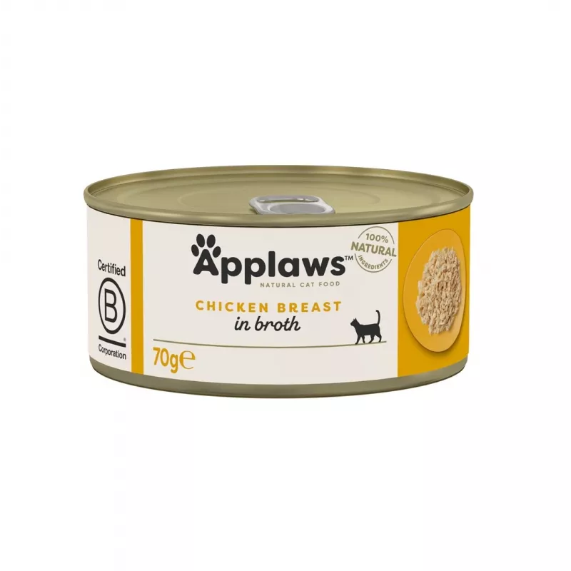 Nassfutter für Katzen Applaws Adult Chicken 70 g — getreidefrei, gluten- und sojafrei