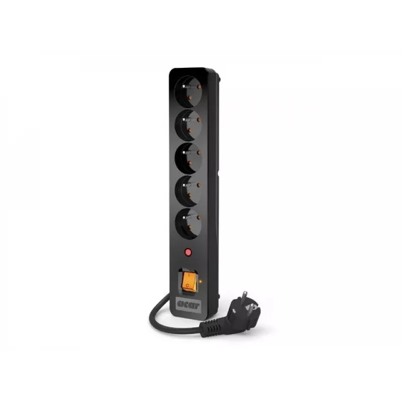 Acar X5/1,5 Steckdosenleiste 5 Steckplätze mit Überspannungsschutz 1,5 M Acar X5-Black