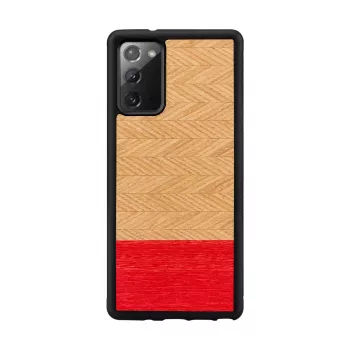 Handyhülle man and wood Galaxy Note 20 Herringbone Azalea Schwarz