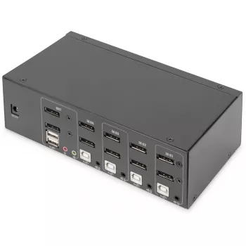 DIGITUS KVM Switch, 4 Port, Dual Display, 4K, DisplayPort®