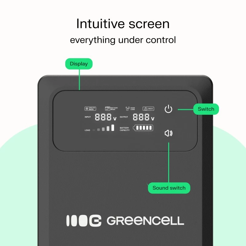 Unterbrechungsfreie Stromversorgung USV Grün Cell UPSLPPC1000 1000VA
