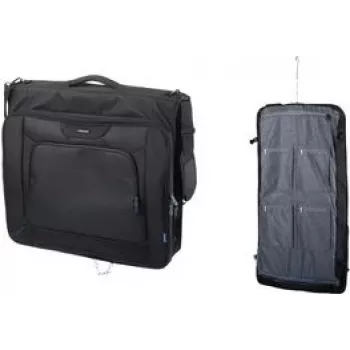 Kleidersack LIGHTPAK 46131 — Polyester, schwarz, abnehmbarer Schultergurt