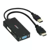 Lindy HDMI zu DisplayPort, DVI und VGA Konverter, 0,15 m, 2160p, Schwarz, DP STDP2600, DVI-D PS8222, VGA AG6200, 8 Bit, 0 - 65 °C