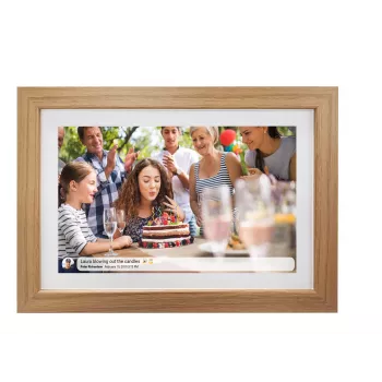 Denver Bilderrahmen mit FRAMEO 10.1 16GB helles Holz