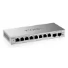 Managed L2 Gigabit Switch Zyxel GS1200-10v3 — 8x Gigabit (10/100/1000), 20 Gbps, MAC 4000, Desktop, grau