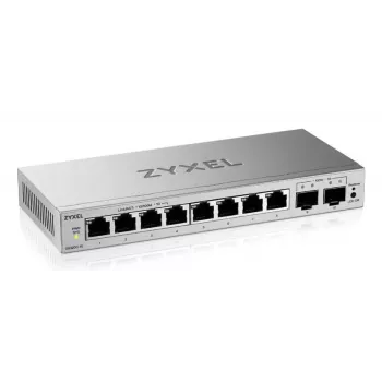 Managed L2 Gigabit Switch Zyxel GS1200-10v3 — 8x Gigabit (10/100/1000), 20 Gbps, MAC 4000, Desktop, grau