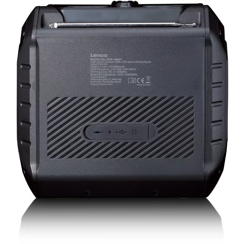 Tragbares Digitalradio Lenco ODR-160GY Grau FM/AM mit digitalem Tuner und kompaktem Design