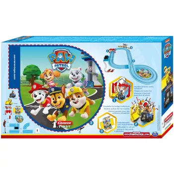 Rennfahrzeug und Spielbahn CARRERA 20063035 – PAW Patrol 'On the Double', mehrfarbig, für Kinder ab 3 Jahren