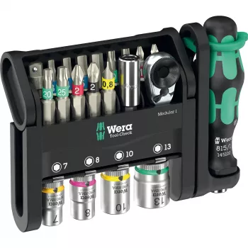Werkzeugsatz Wera Tool-Check Modular Set 1 – 50-teiliger modularer Werkstattsatz, sortierte Bits und Steckschlüsseleinsätze