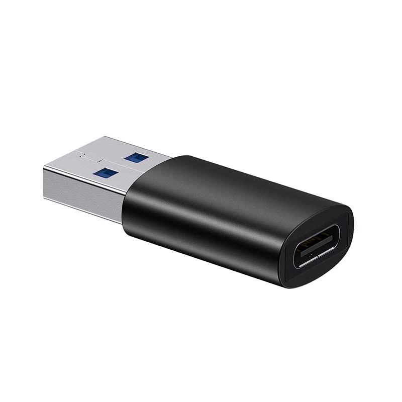 Adapter Baseus Ingenuity USB Typ-A (Buchse) auf USB Typ-C (Stecker) 10 Gbit/s, schwarz, 14×22×8 mm
