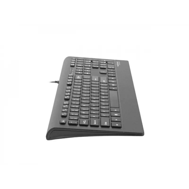 Natec Barracuda - Tastatur - US - Schwarz - Tastatur - US-Englisch - Schwarz