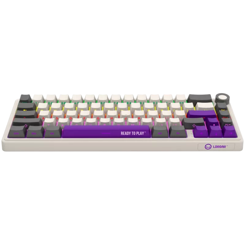 Kabellose mechanische Gaming-Tastatur LORGAR KBP70MW 65%-Layout Beige